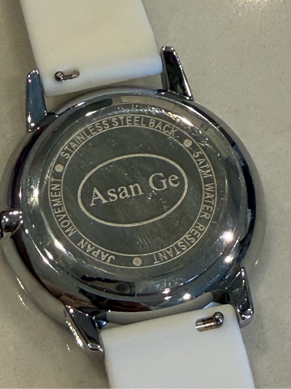 Asan Ge White Nursing Watch Analog 24 Hour Military Time Silicone Band Like New - Picture 5 of 5
